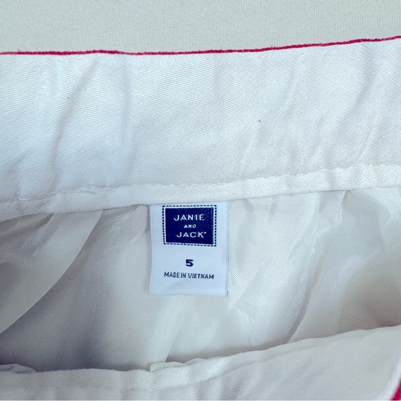 Christmas Floral Skirt Girl 5 Janie Jack Ivory Red Skater Circle Holiday Festive - Picture 4 of 6